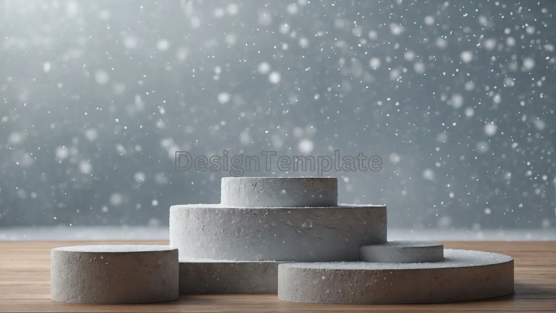 Snow Circles Image Gentle Snowfall Background